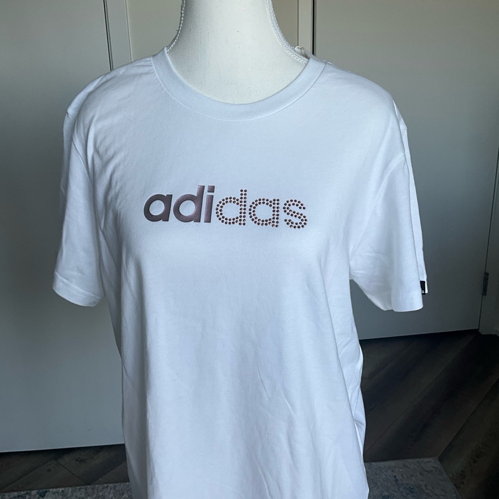 Adidas Women size L White T-Shirt